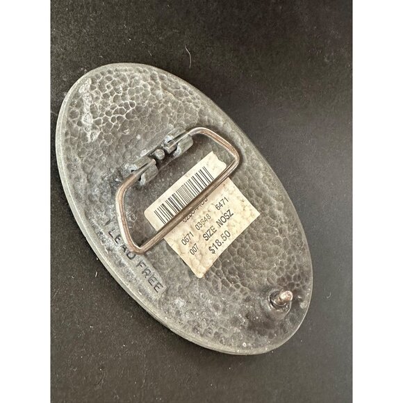 Skull Belt Buckle Metal Oval Lead-Free Gothic Design 5"x3" One Size - Picture 4 of 6